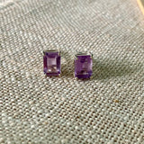 Amethyst Solid 925 Sterling Silver Stud Earrings