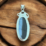 Owyhee Opal, Amethyst & Moonstone Solid 925 Sterling Silver Pendant