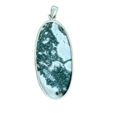 Moss Agate Solid 925 Sterling Silver Pendant