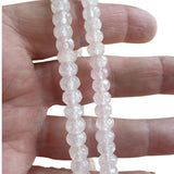 6x4mm Rose Quartz Beaded Necklace