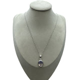 Lavender Quartz Solid 925 Sterling Silver Pendant Necklace