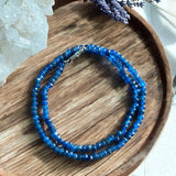 Blue Jade 4 mm 16 in Beaded Necklace