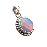 Aurora Opal Solid 925 Sterling Silver Pendant