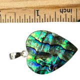 HEART Abalone Solid 925 Sterling Silver Pendant