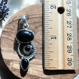 Black Onyx Solid 925 Sterling Silver Pendant