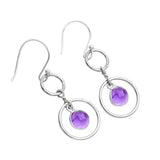 Amethyst Solid 925 Sterling Silver Earrings