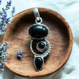 Black Onyx Solid 925 Sterling Silver Pendant