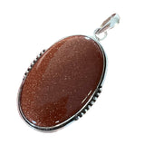 Goldstone Solid 925 Sterling Silver Pendant