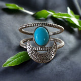 MOON Turquoise Solid 925 Sterling Silver Ring