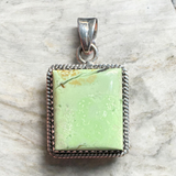 Lemon Chrysoprase Solid 925 Sterling Silver Pendant