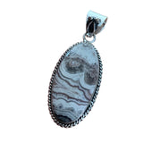 Crazy Lace Agate Solid 925 Sterling Silver Pendant