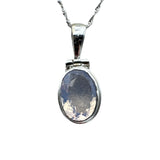 Lavender Quartz Solid 925 Sterling Silver Pendant Necklace