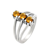 Citrine Solid 925 Sterling Silver Ring 5