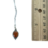 Carnelian Solid 925 Sterling Silver Necklace