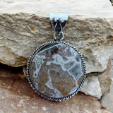 Crazy Lace Agate Solid 925 Sterling Silver Pendant