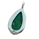 Green Mojave Turquoise Solid 925 Sterling Silver Pendant