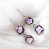 Amethyst Briolette Solid 925 Sterling Silver Earrings