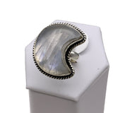 MOON Moonstone Solid 925 Sterling Silver Ring