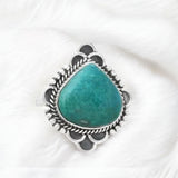 Azurite Chrysocolla Solid 925 Sterling Silver Ring 7