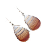 Lake Superior Agate Solid 925 Sterling Silver Earrings