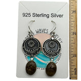 Bronzite Solid 925 Sterling Silver Earrings