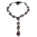 Chevron Amethyst Copper Necklace