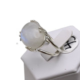 Rainbow Moonstone Solid 925 Sterling Silver Ring