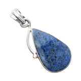 Dumortierite Blue Quartz Solid 925 Sterling Silver Pendant