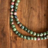 Unakite 4 mm Beaded Necklace