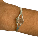 Herkimer Diamond Solid 925 Sterling Silver Cuff Bracelet