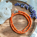 Carnelian 4 mm 16 in Beaded Necklace