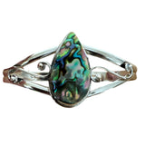 Abalone Solid 925 Sterling Silver Cuff Bracelet