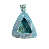 Chrysocolla Solid 925 Sterling Silver Pendant