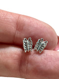 Dainty BUTTERFLY Solid 925 Sterling Silver Stud Earrings