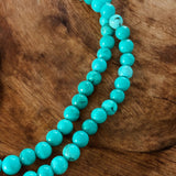 Turquoise 4 mm Beaded Necklace