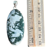 Moss Agate Solid 925 Sterling Silver Pendant