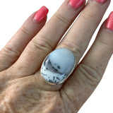 Dendritic Opal Solid 925 Sterling Silver Ring 9