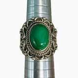 Malachite Solid 925 Sterling Silver Ring 9