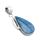 Dumortierite Blue Quartz Solid 925 Sterling Silver Pendant