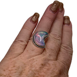 MOON Aurora Opal Solid 925 Sterling Silver Ring