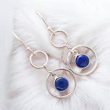 Blue Lapis Solid 925 Sterling Silver Earrings