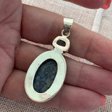 Blue Lapis & Herkimer Diamond Solid 925 Sterling Silver Pendant