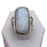 Rainbow Moonstone Solid 925 Sterling Silver Ring