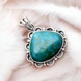 Azurite Chrysocolla Solid 925 Sterling Silver Pey