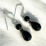 Black Onyx Solid 925 Sterling Silver Earrings