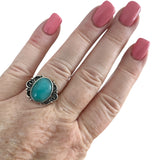 Amazonite Solid 925 Sterling Silver Ring 7