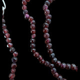 Garnet beaded Necklace Bracelet set