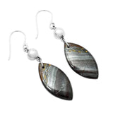 Iron Tiger Eye Solid 925 Sterling Silver Earrings