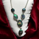 Abalone Solid 925 Sterling Silver Necklace