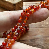 Carnelian 4 mm 18 inch Beaded Necklace